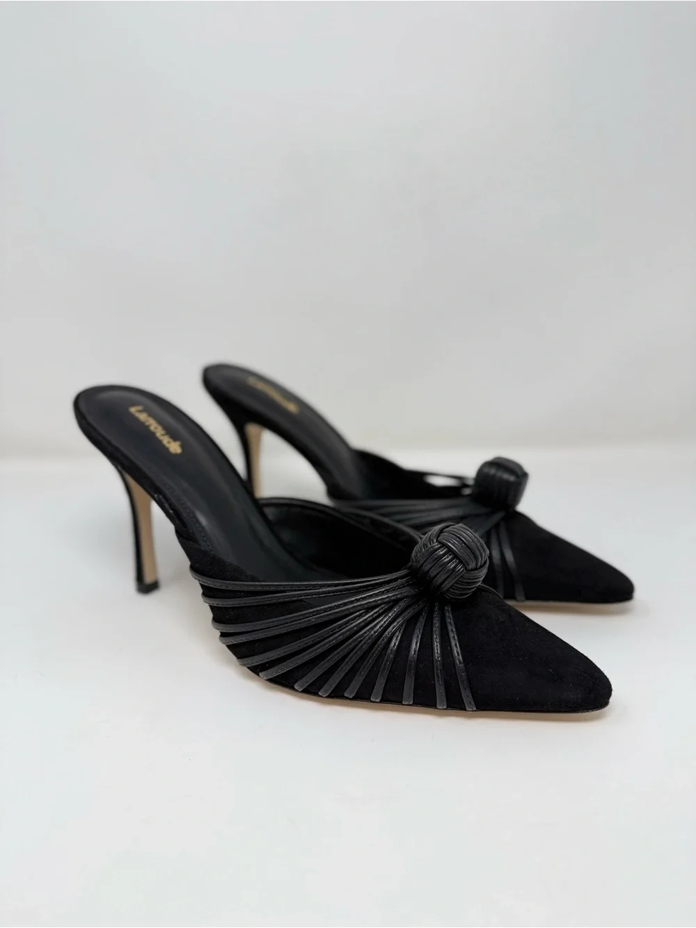 New Larroude Valerie Stiletto Pump Black Sz 10